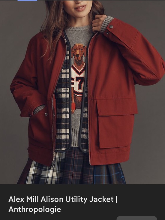 Alex Mill Jackets & Blazers - Alex Mill Red Utility Jacket Size L from Anthropologie